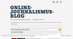 Desktop Screenshot of onlinejournalismusblog.com